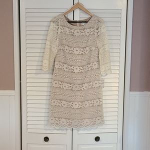 Size 12 ivory/beige Eliza J dress